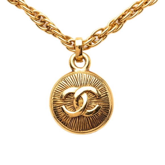 CHANEL Jewelry - CHANEL Vintage Gold Logo Necklace